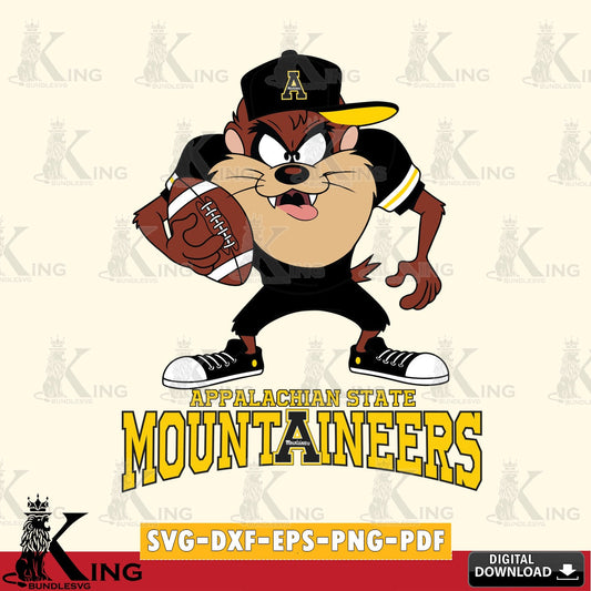 Appalachian State Mountaineers Đồng phục bóng đá Taz SVG file, Cut file  , Digital Download , Instant Download, Taz svg, NCAA svg