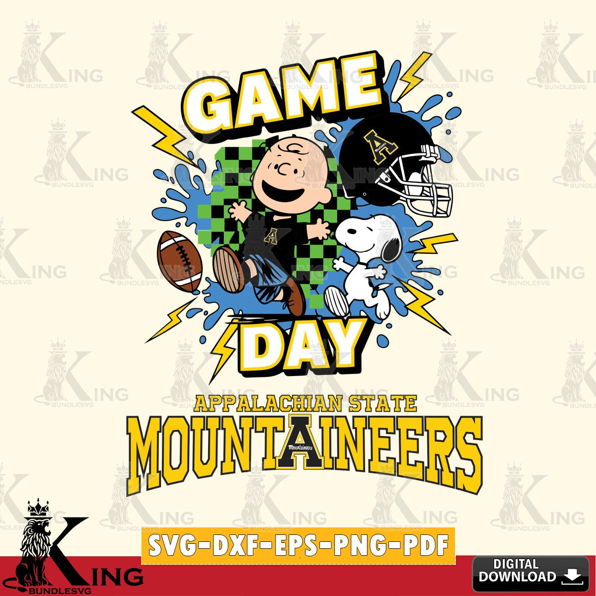 Appalachian State Mountaineers Game Day Peanuts SVG, Cricut, Cut file  , Digital Download , Instant Download, Peanuts svg, NCAA svg, Football svg, Sport svg