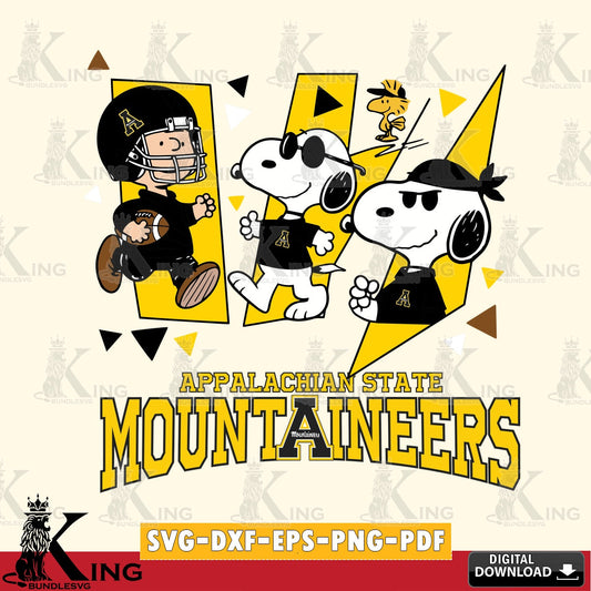 Appalachian State Mountaineers Peanuts Joe Cool SVG, Cricut, Cut file  , Digital Download , Instant Download, Peanuts svg, NCAA svg, Football svg, Sport svg