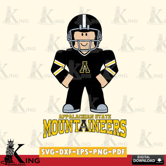 Appalachian State Mountaineers Roblox Cool Football SVG file , NCAA Cricut,  File cut , Digital Download , PDF File