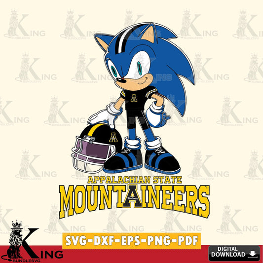 Appalachian State Mountaineers Sonic Player Football SVG file, Vector , Digital Download , PDF File , Instant Download