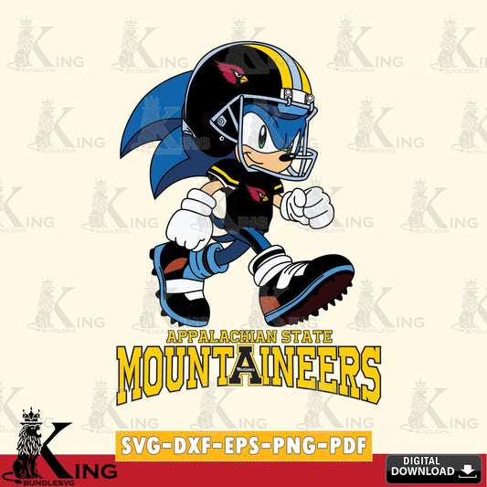 Appalachian State Mountaineers Sonic Ready Football SVG file, Vector , Digital Download , PDF File , Instant Download