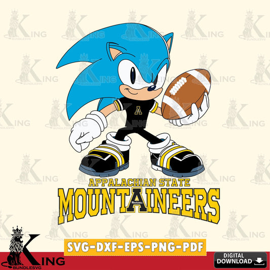High-quality graphic of Appalachian State Mountaineers Sonic Rugby, digital clipart compatible with laser engraving and cutting