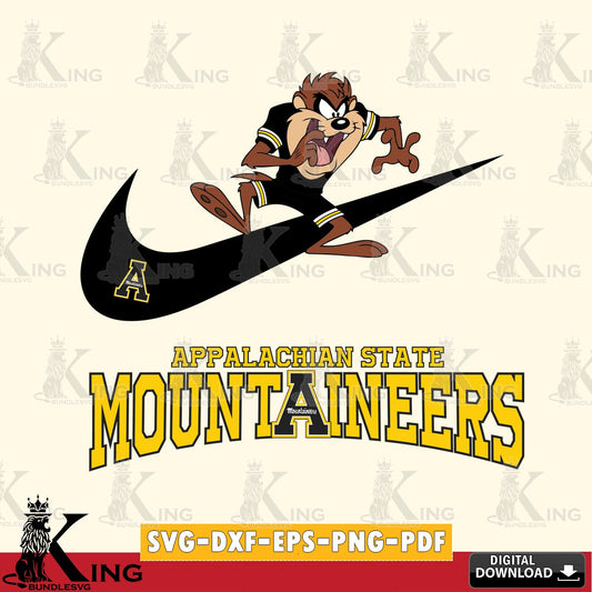 Appalachian State Mountaineers Taz Football Nike SVG file, Cut file  , Digital Download , Instant Download, Taz svg, NCAA svg