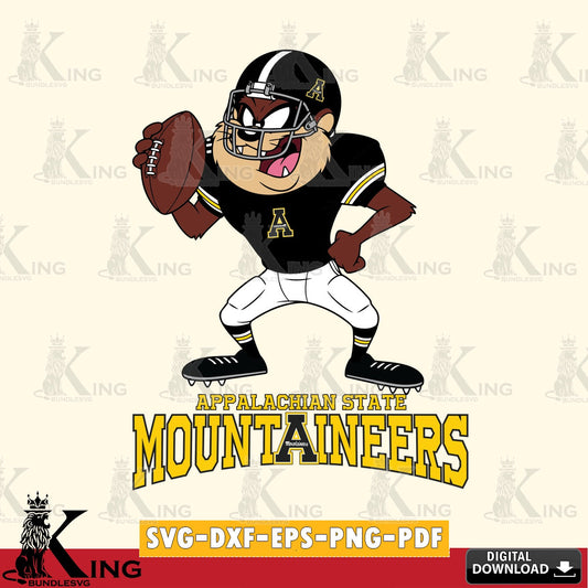 Appalachian State Mountaineers Taz Football Player SVG file, Cut file  , Digital Download , Instant Download, Taz svg, NCAA svg