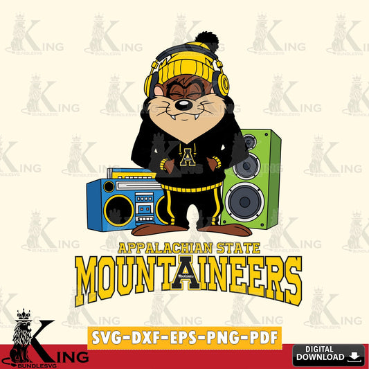 Appalachian State Mountaineers Taz Hip Hop SVG file, Cut file  , Digital Download , Instant Download, Taz svg, NCAA svg