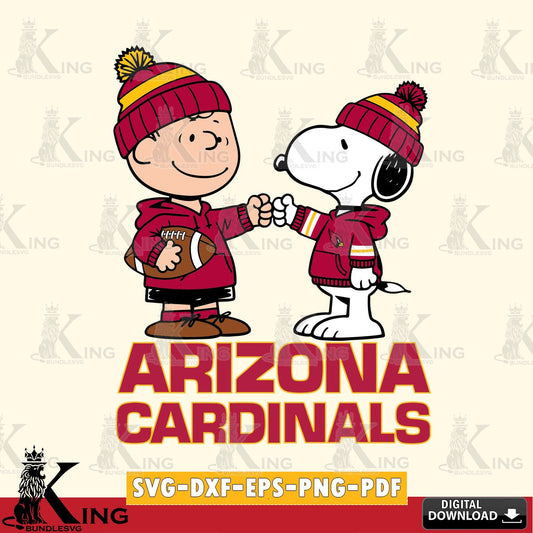 Arizona Cardinals CharlieBrown Football Fist Bump Cricut file , Cut file  , Digital Download , PDF File , Instant Download