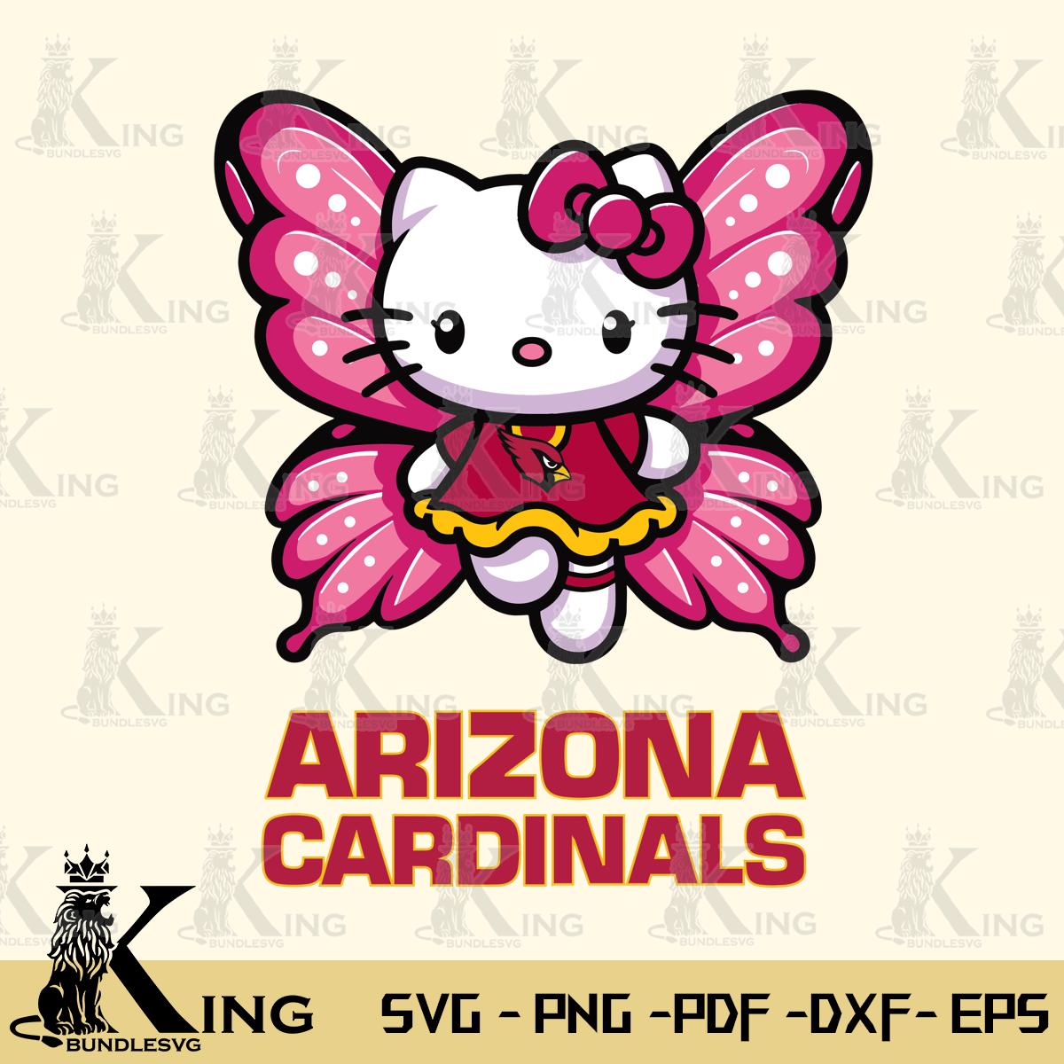 Arizona Cardinals Hello Kitty Dreamscape Svg Eps Dxf Png File, Digital Download