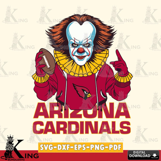Artistic drawing of an Arizona Cardinals Pennywise player football, versatile clip art for stickers, decals, and mugs