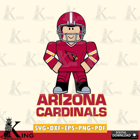 Digital download featuring Arizona Cardinals Roblox cool football, NFL file cut, digital download for Cricut Maker and paper