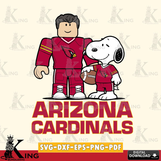 Arizona Cardinals Roblox & Snoopy Football SVG file , Cricut, NFL  File cut , Digital Download , PDF File