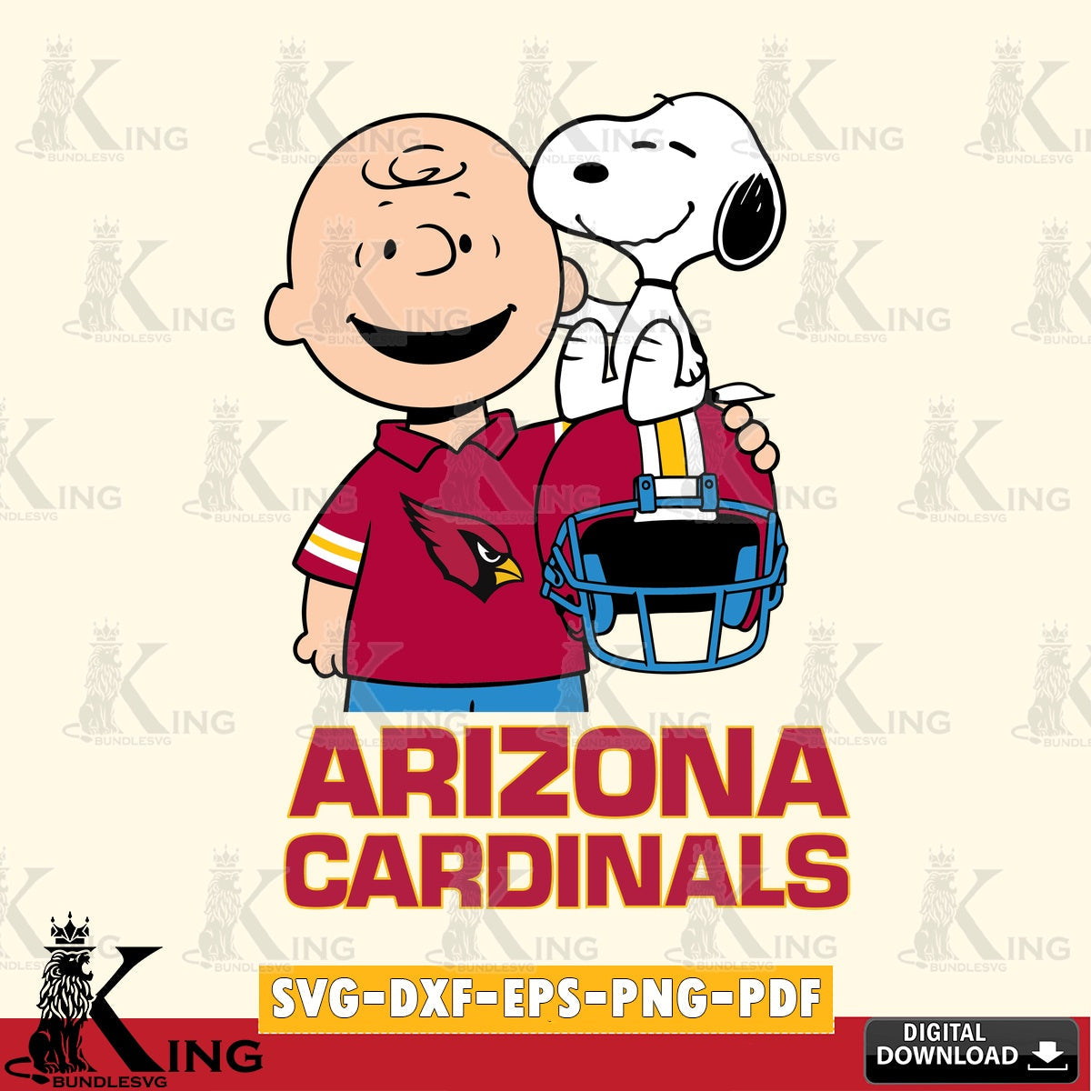 Arizona Cardinals Snoopy On Helmet Cricut file , Cut file  , Digital Download , PDF File , Instant Download