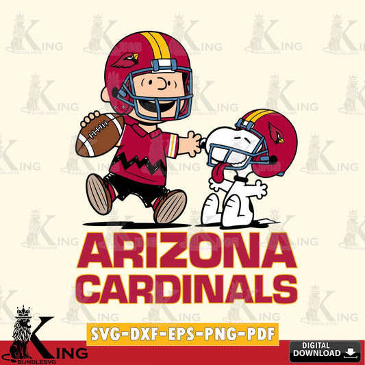 Arizona Cardinals Snoopy and Peanut Fun Cricut file , Cut file  , Digital Download , PDF File , Instant Download