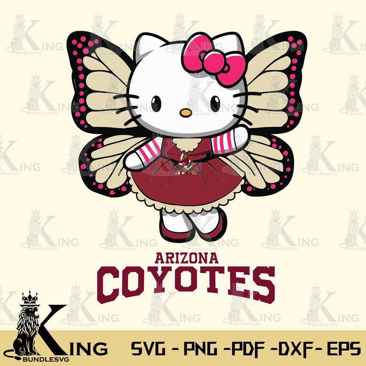 Arizona Coyotes Whimsical Kitty Wings Svg Eps Dxf Png File, Digital Download