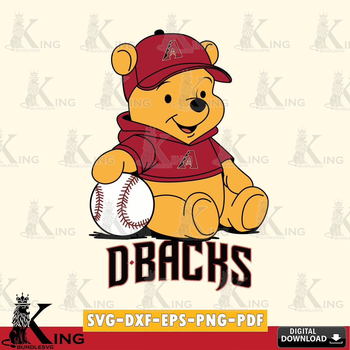 Beautiful illustration of Arizona Diamondbacks Baseball Star Teddy, a high-quality vector for DIY scrapbooking and home decor.