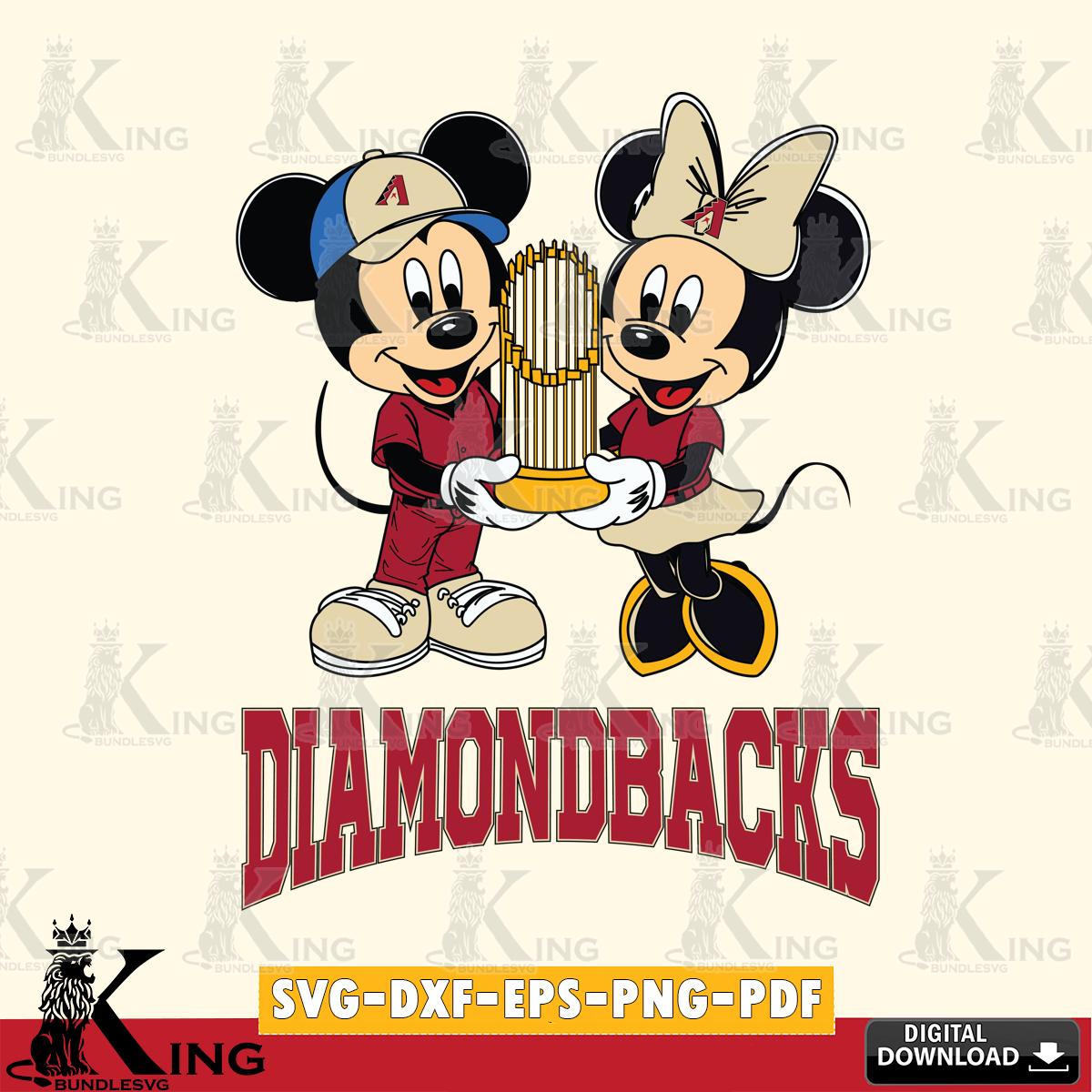 Arizona Diamondbacks Mickey Minnie Mouse Champions SVG File, MLB for Cricut, Silhouette, Digital Download , file cut