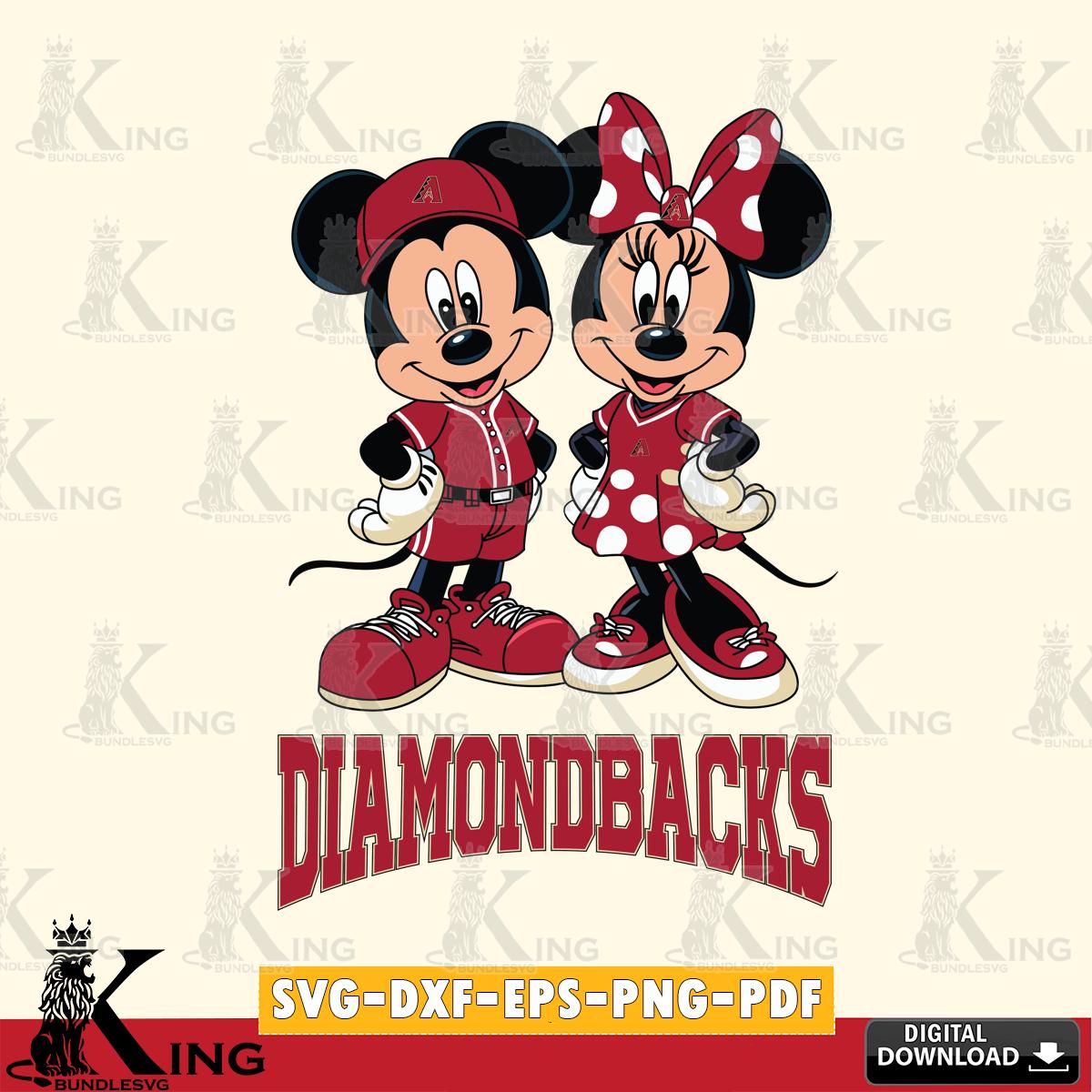 Arizona Diamondbacks Mickey Minnie Mouse couple sport SVG File, MLB for Cricut, Silhouette, Digital Download , file cut