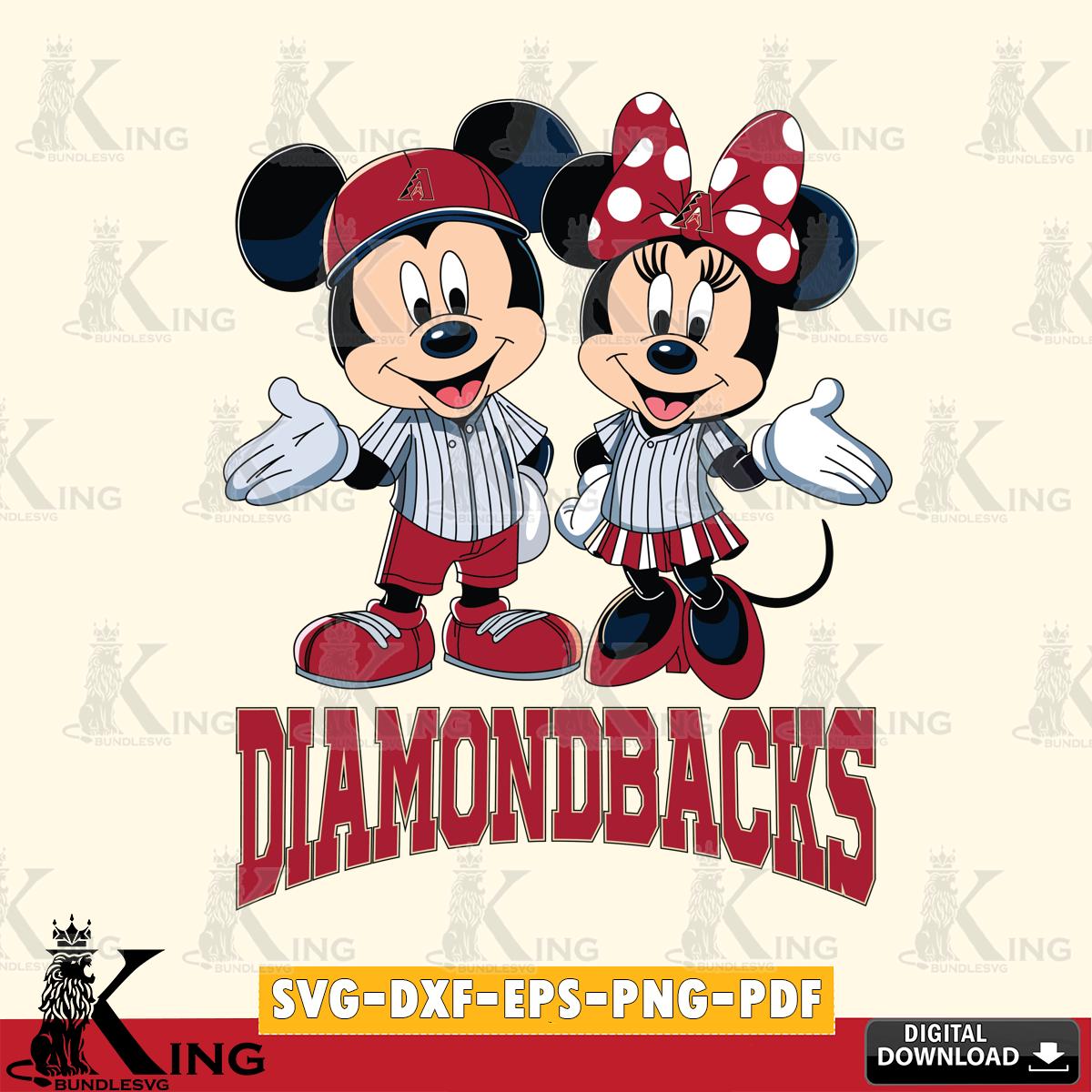 Arizona Diamondbacks Mickey Minnie couple SVG File, MLB for Cricut, Silhouette, Digital Download , file cut