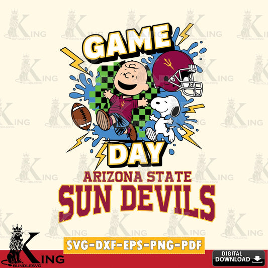 Arizona State Sun Devils Game Day Peanuts SVG, Cricut, Cut file  , Digital Download , Instant Download, Peanuts svg, NCAA svg, Football svg, Sport svg