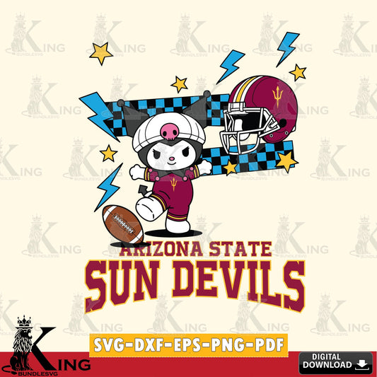 Arizona State Sun Devils Kuromi Game Day SVG file, Cricut, Cut file  , Digital Download , Instant Download, Sanrio svg, Clipart
