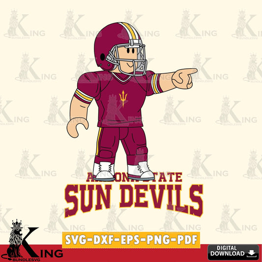 Arizona State Sun Devils Roblox Player Football SVG file , NCAA Cricut,  File cut , Digital Download , PDF File