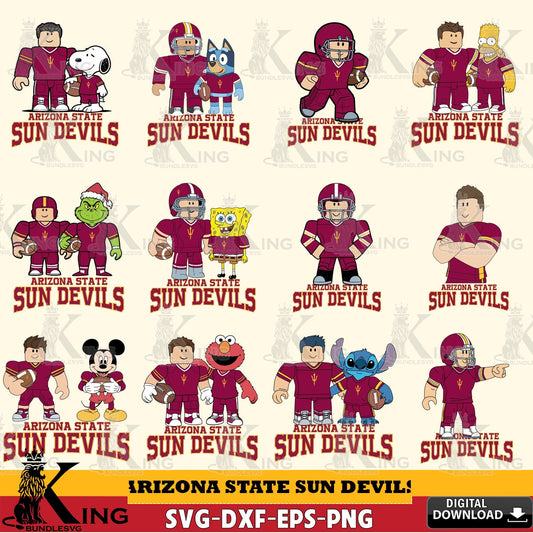 Arizona State Sun Devils Roblox With Friends football NCAA Bundle SVG file , NCAA Cricut,  File cut , Digital Download , PDF File