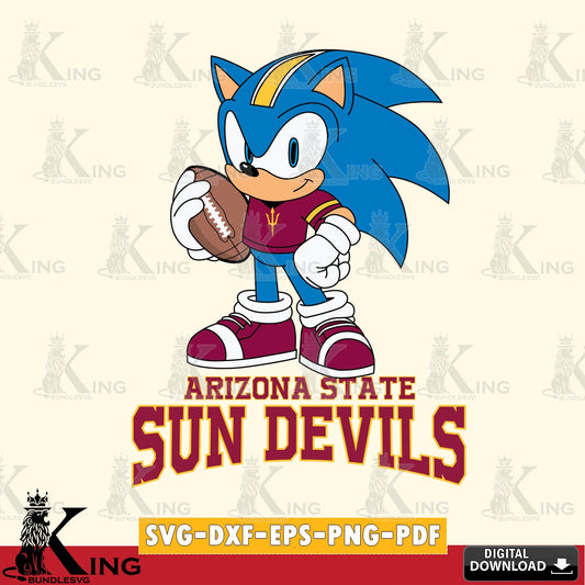 Eye-catching graphic of Arizona State Sun Devils Sonic Game Day Ready SVG cut file for personalized gifts and laser projects