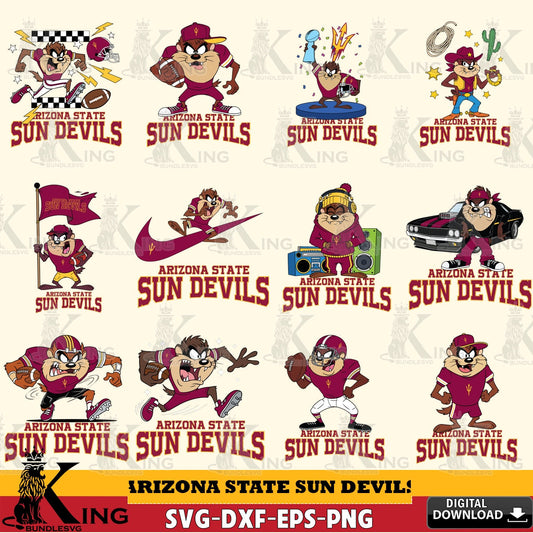 Arizona State Sun Devils Taz Football NCAA Bundle SVG file, Cut file  , Digital Download , Instant Download, Taz svg, NCAA svg