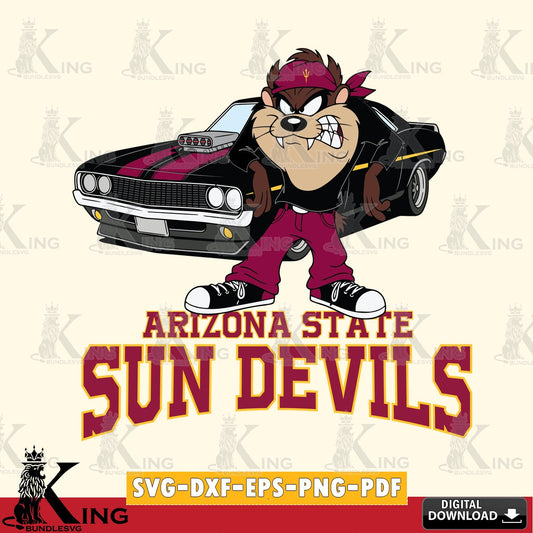Arizona State Sun Devils Taz Racing Car SVG file, Cut file  , Digital Download , Instant Download, Taz svg, NCAA svg