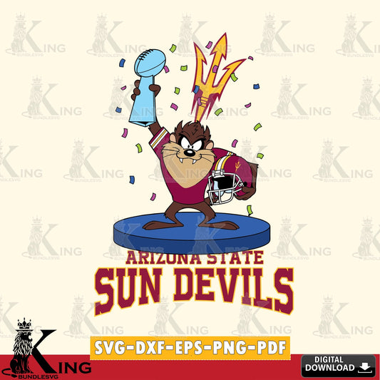 Arizona State Sun Devils Taz Trophy Podium SVG file, Cut file  , Digital Download , Instant Download, Taz svg, NCAA svg