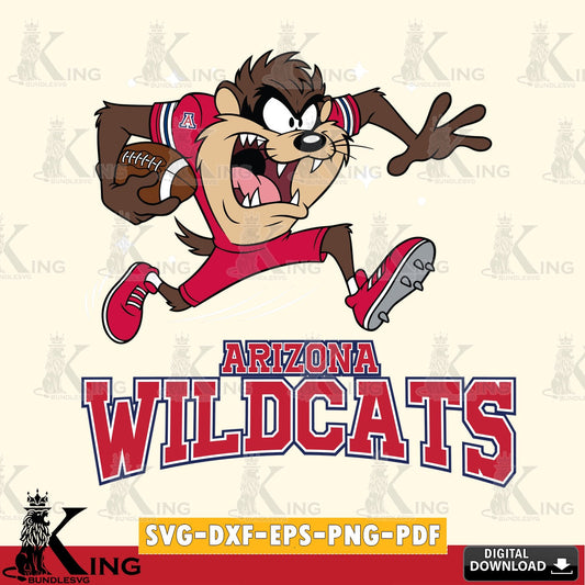 Arizona Wildcats Angry Taz Football SVG file, Cut file  , Digital Download , Instant Download, Taz svg, NCAA svg