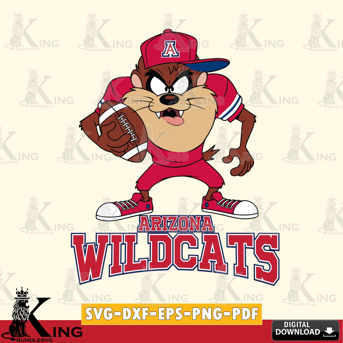 Arizona Wildcats Đồng phục bóng đá Taz SVG file, Cut file  , Digital Download , Instant Download, Taz svg, NCAA svg