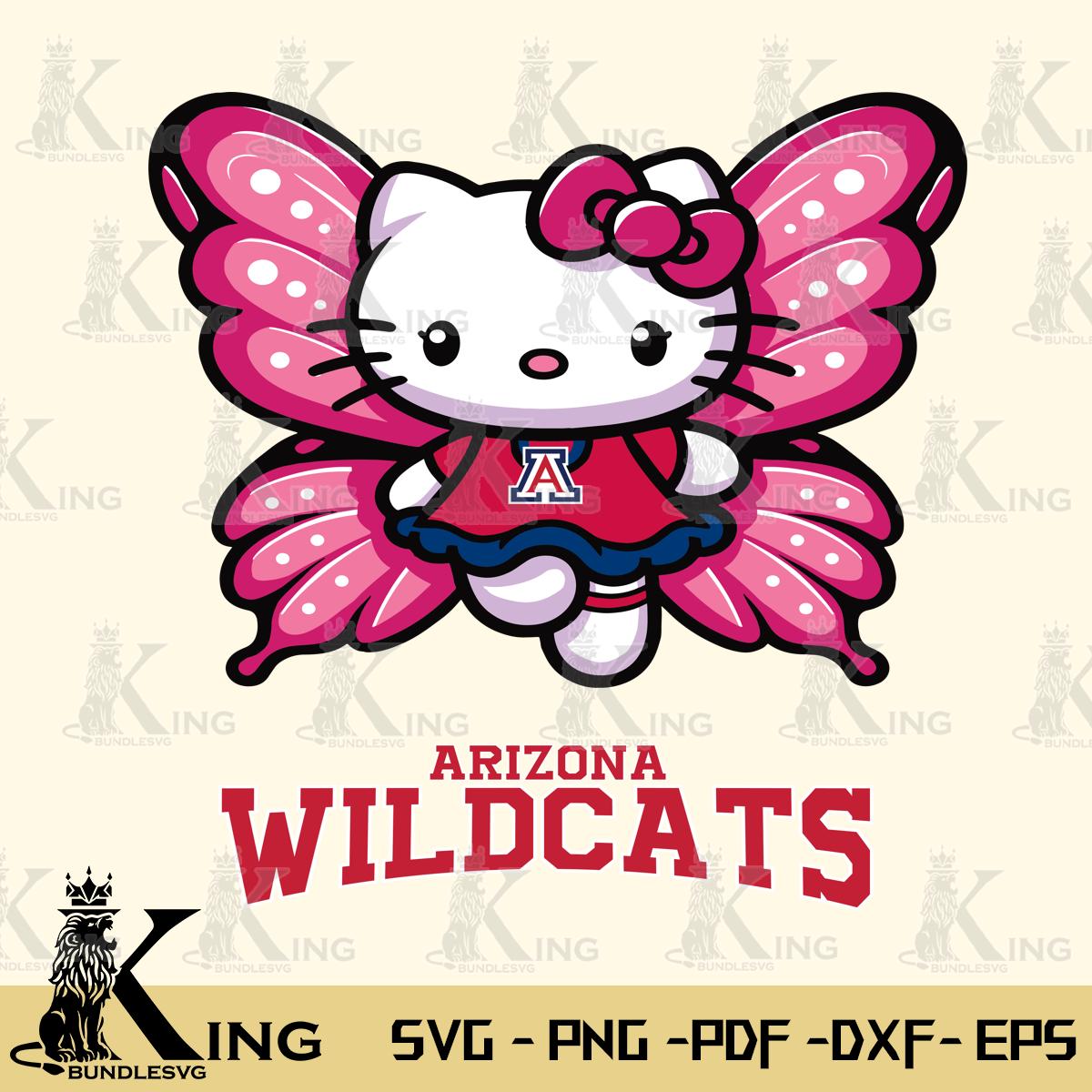 Arizona Wildcats Hello Kitty Dreamscape Svg Eps Dxf Png File, Digital Download