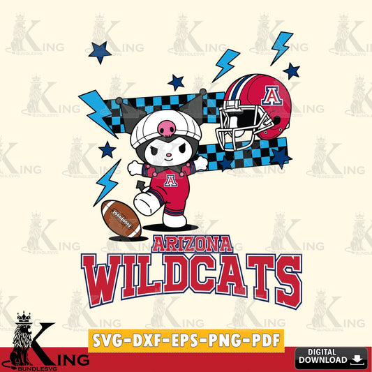Arizona Wildcats Kuromi Game Day SVG file, Cricut, Cut file  , Digital Download , Instant Download, Sanrio svg, Clipart