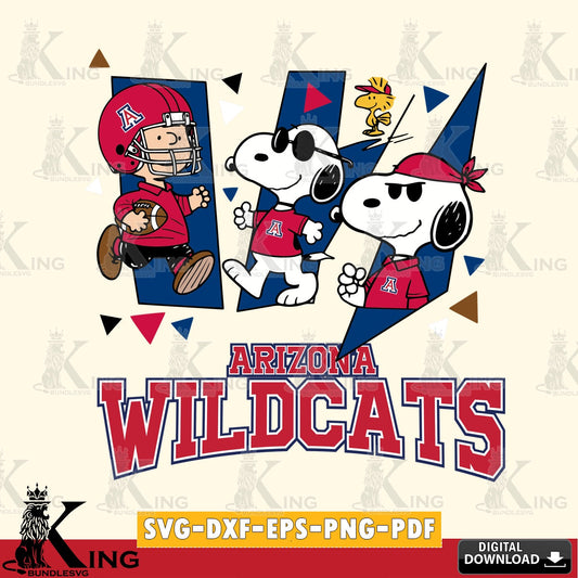 Arizona Wildcats Peanuts Joe Cool SVG, Cricut, Cut file  , Digital Download , Instant Download, Peanuts svg, NCAA svg, Football svg, Sport svg