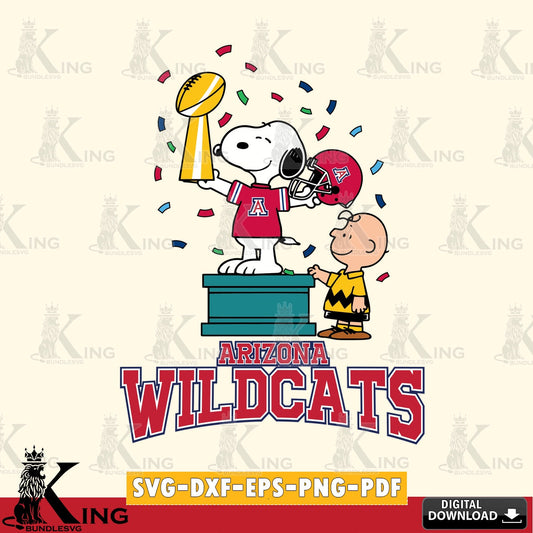 Arizona Wildcats Peanuts Winner SVG, Cricut, Cut file  , Digital Download , Instant Download, Peanuts svg, NCAA svg, Football svg, Sport svg
