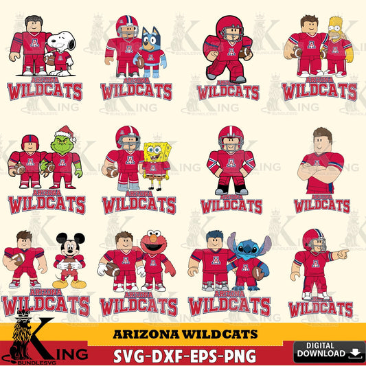 Arizona Wildcats Roblox With Friends football NCAA Bundle SVG file , NCAA Cricut,  File cut , Digital Download , PDF File