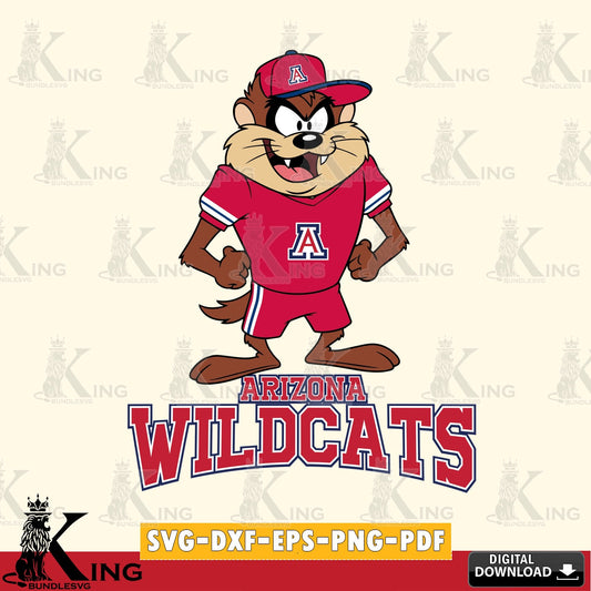 Arizona Wildcats Taz Standing Pose SVG file, Cut file  , Digital Download , Instant Download, Taz svg, NCAA svg