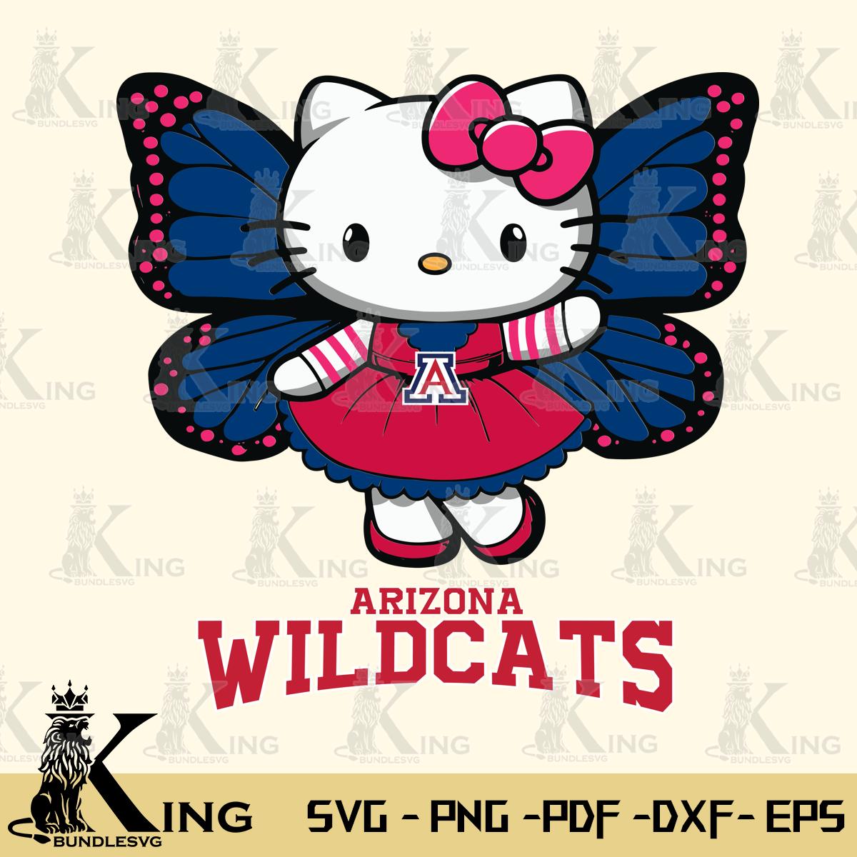 Arizona Wildcats Whimsical Kitty Wings Svg Eps Dxf Png File, Digital Download