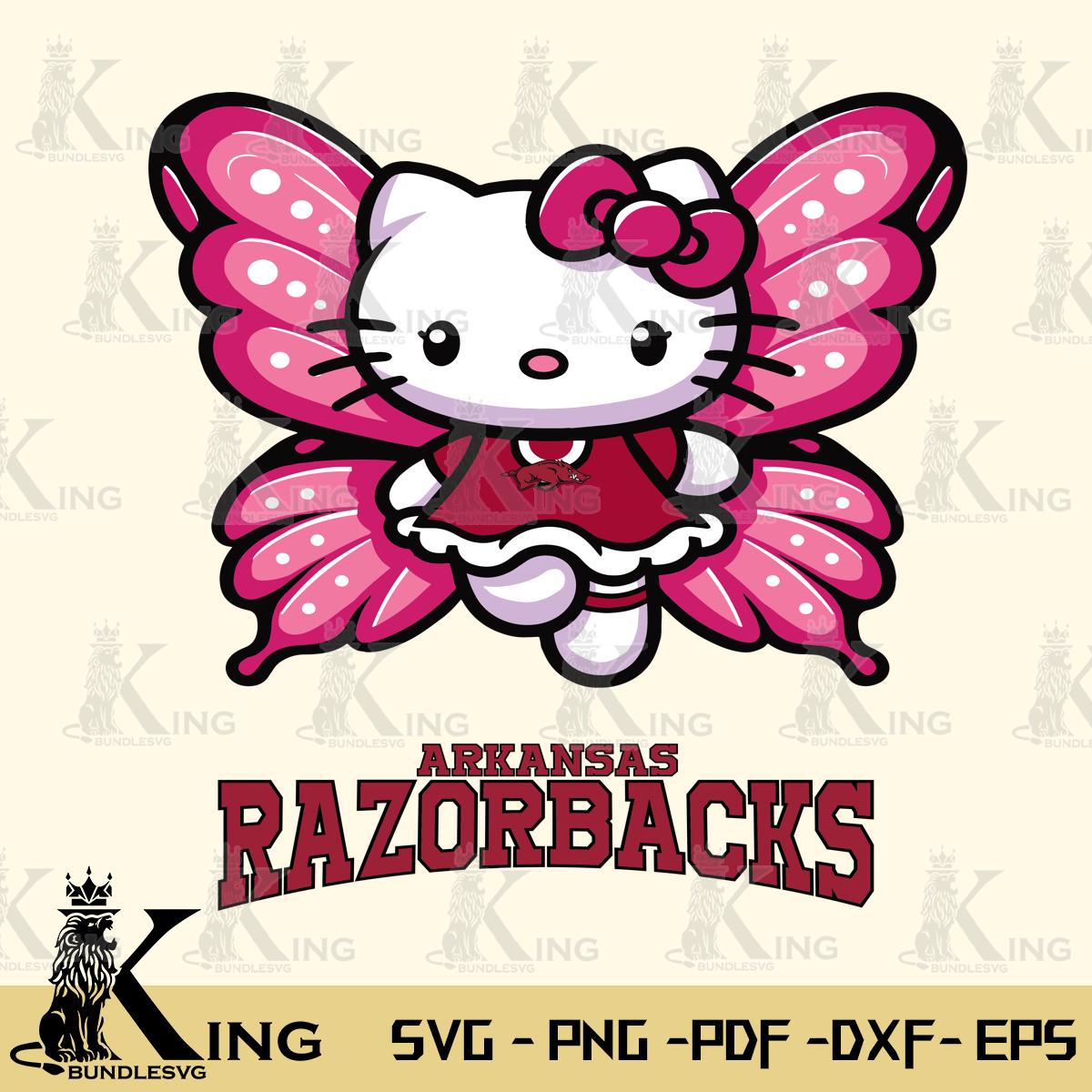 Arkansas Razorbacks Hello Kitty Dreamscape Svg Eps Dxf Png File, Digital Download