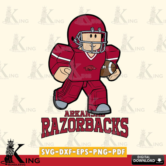 Arkansas Razorbacks Roblox Player Rugby SVG file , NCAA Cricut,  File cut , Digital Download , PDF File