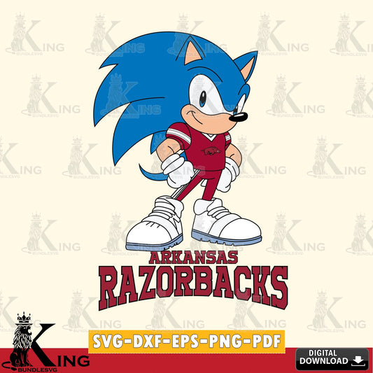 Arkansas Razorbacks Sonic Football Star Mascot SVG file, Vector , Digital Download , PDF File , Instant Download