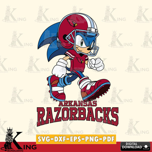 Stylish representation of Arkansas Razorbacks Sonic Ready Football as digital clipart compatible with laser engraving and cutting