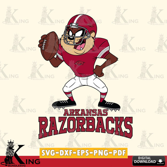 Arkansas Razorbacks Taz Football Player SVG file, Cut file  , Digital Download , Instant Download, Taz svg, NCAA svg
