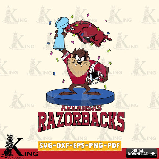 Arkansas Razorbacks Taz Trophy Podium SVG file, Cut file  , Digital Download , Instant Download, Taz svg, NCAA svg