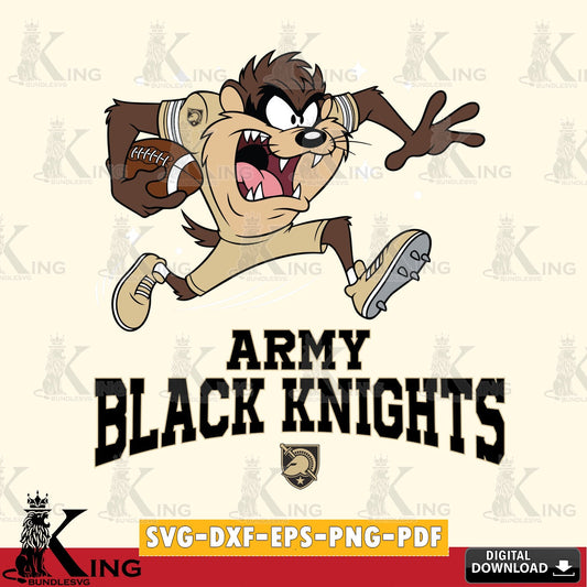Army Black Knights Angry Taz Football SVG file, Cut file  , Digital Download , Instant Download, Taz svg, NCAA svg