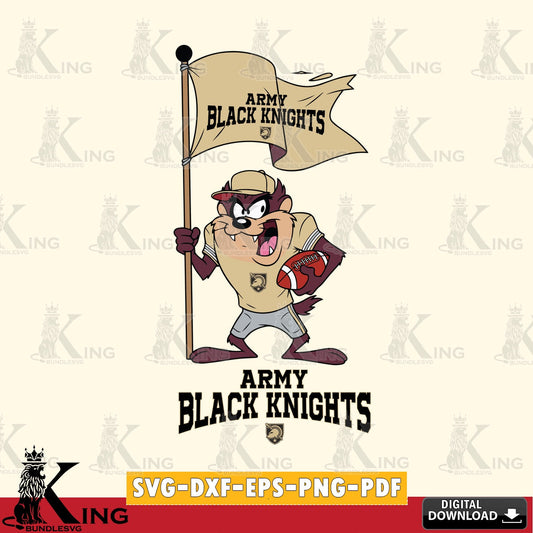 Army Black Knights Football Taz Flag Art SVG file, Cut file  , Digital Download , Instant Download, Taz svg, NCAA svg