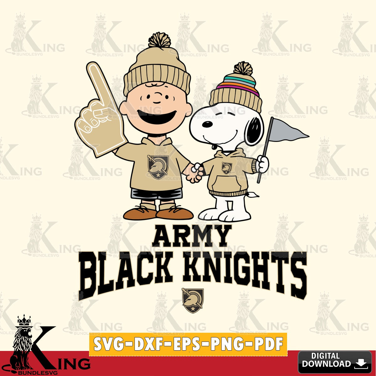 Army Black Knights Peanuts Fan Gear SVG, Cricut, Cut file  , Digital Download , Instant Download, Peanuts svg, NCAA svg, Football svg, Sport svg