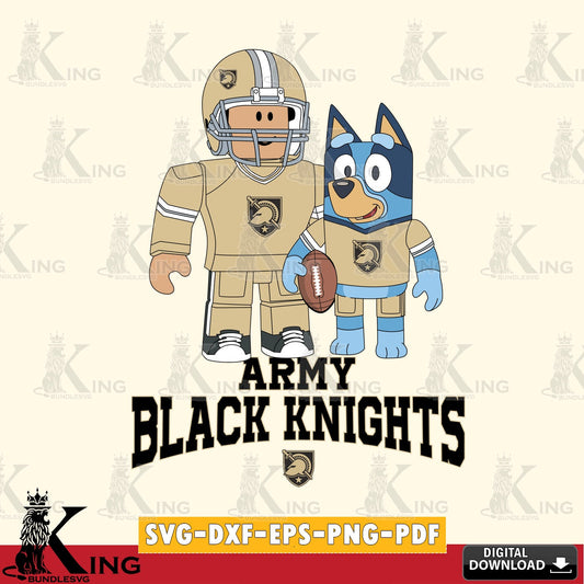 Army Black Knights Roblox & Bluey Football SVG file , NCAA Cricut,  File cut , Digital Download , PDF File