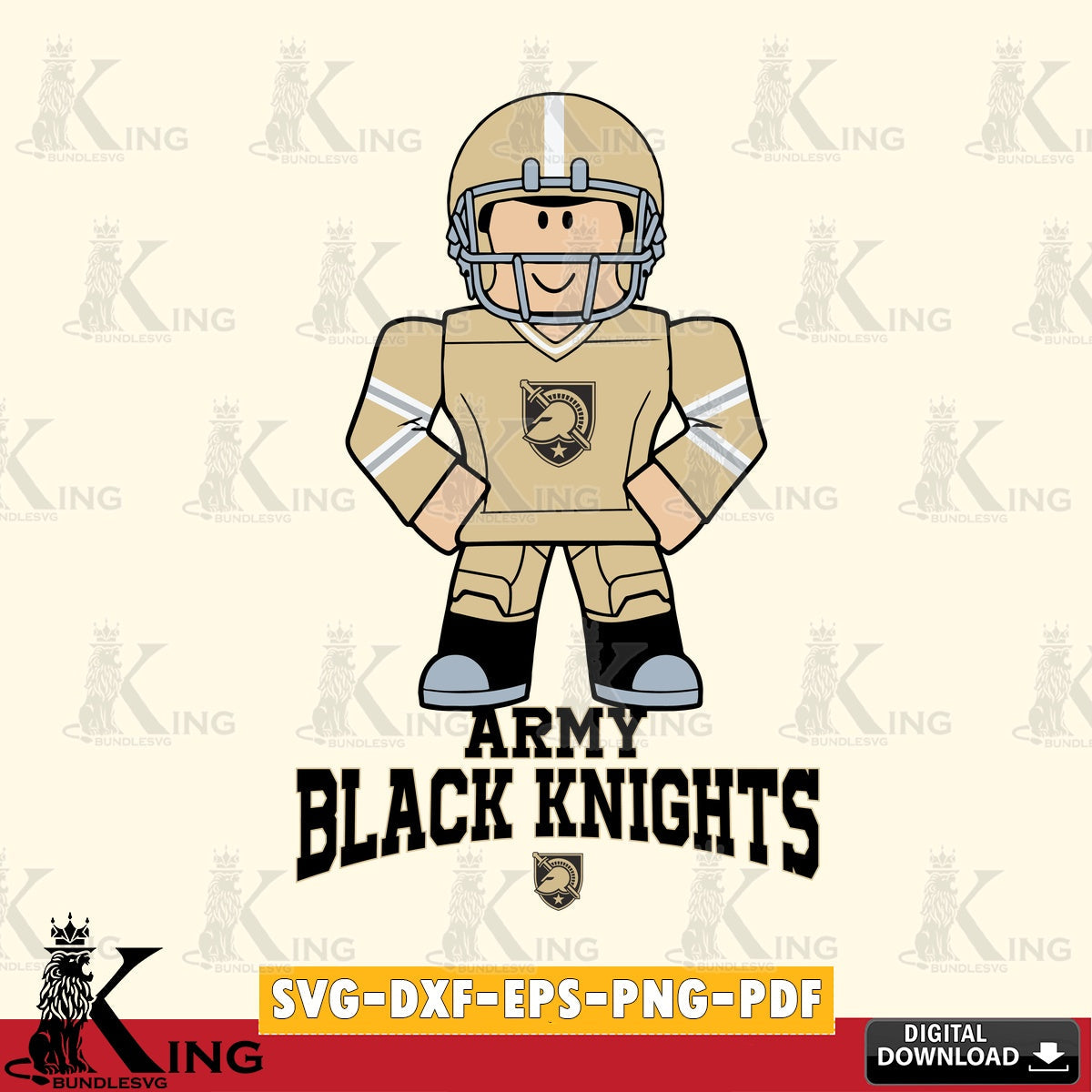 Army Black Knights Roblox Cool Football SVG file , NCAA Cricut,  File cut , Digital Download , PDF File